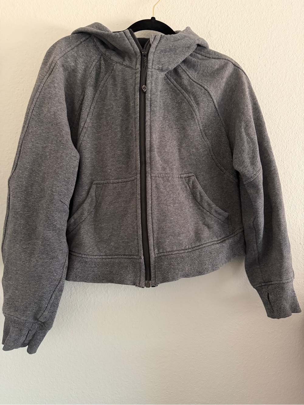 Lululemon Scuba Hoodie Full Zip Gray Oversized Cropped M/L